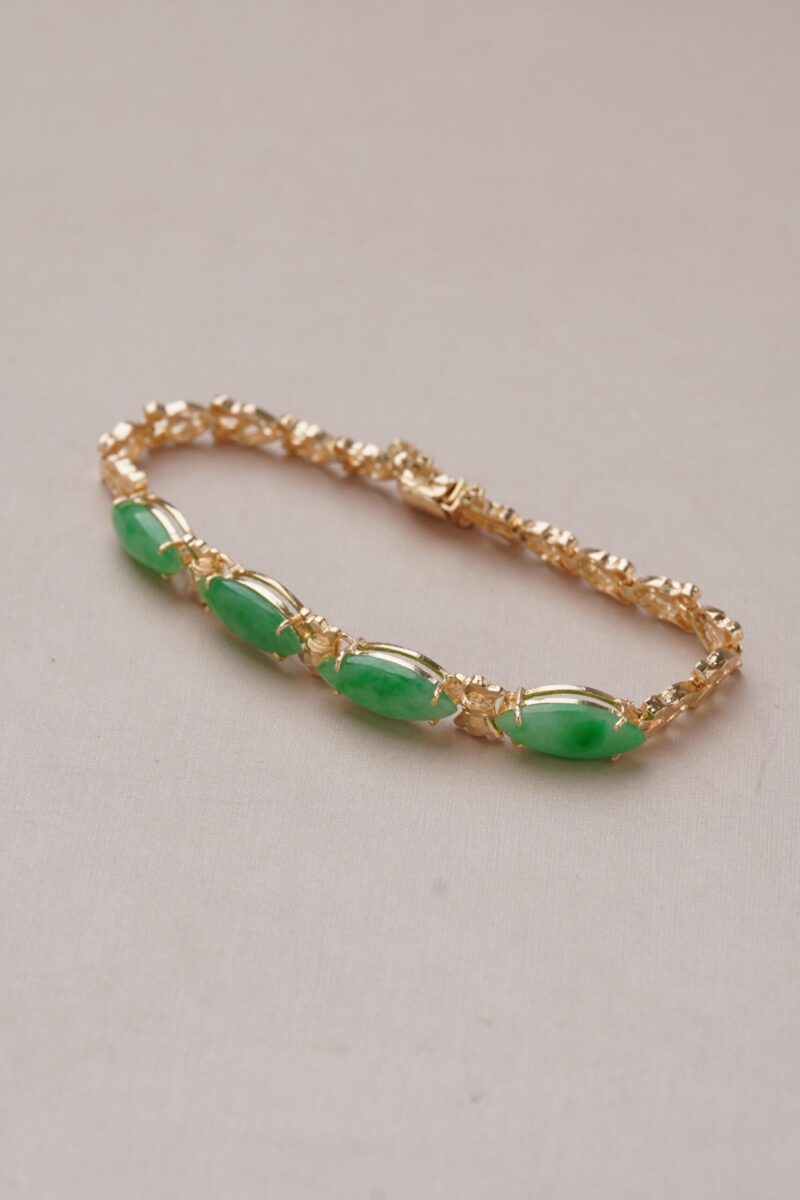 Monde Petit Pulsera Mujer-Niña Oro Amarillo 18K Flores Brillo 18