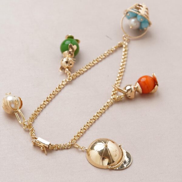 Pulsera vintaje chunky con charms