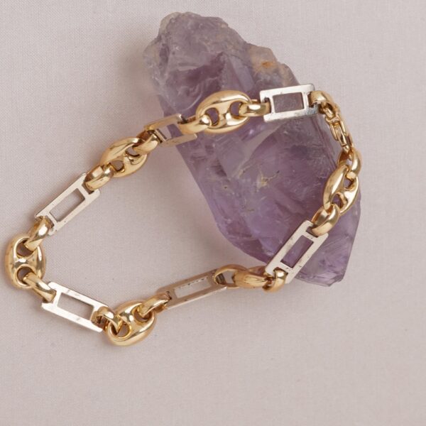 Pulsera Gucci con eslabones en dos oros 18k