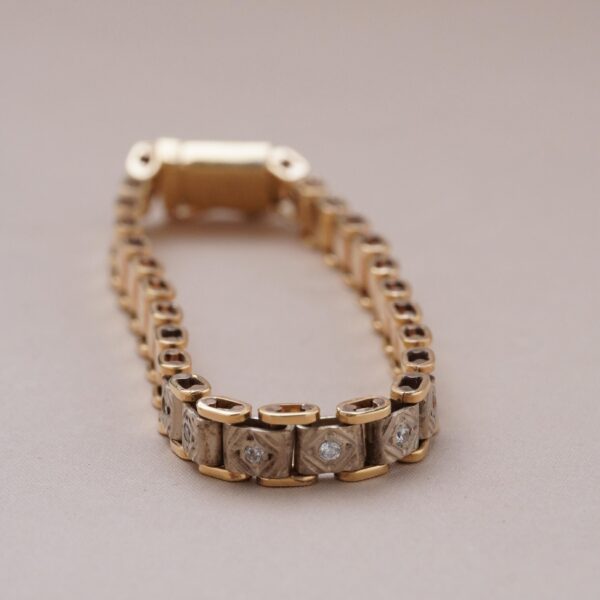 Pulsera de eslabones con diamantes