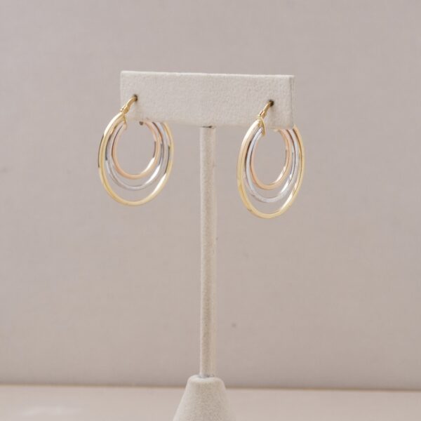 Argollas de 3 oros 18k