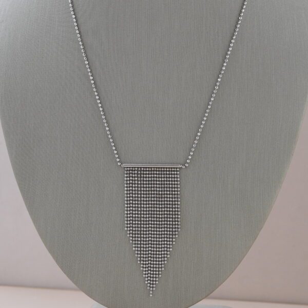 Collar cascada de oro blanco 18k