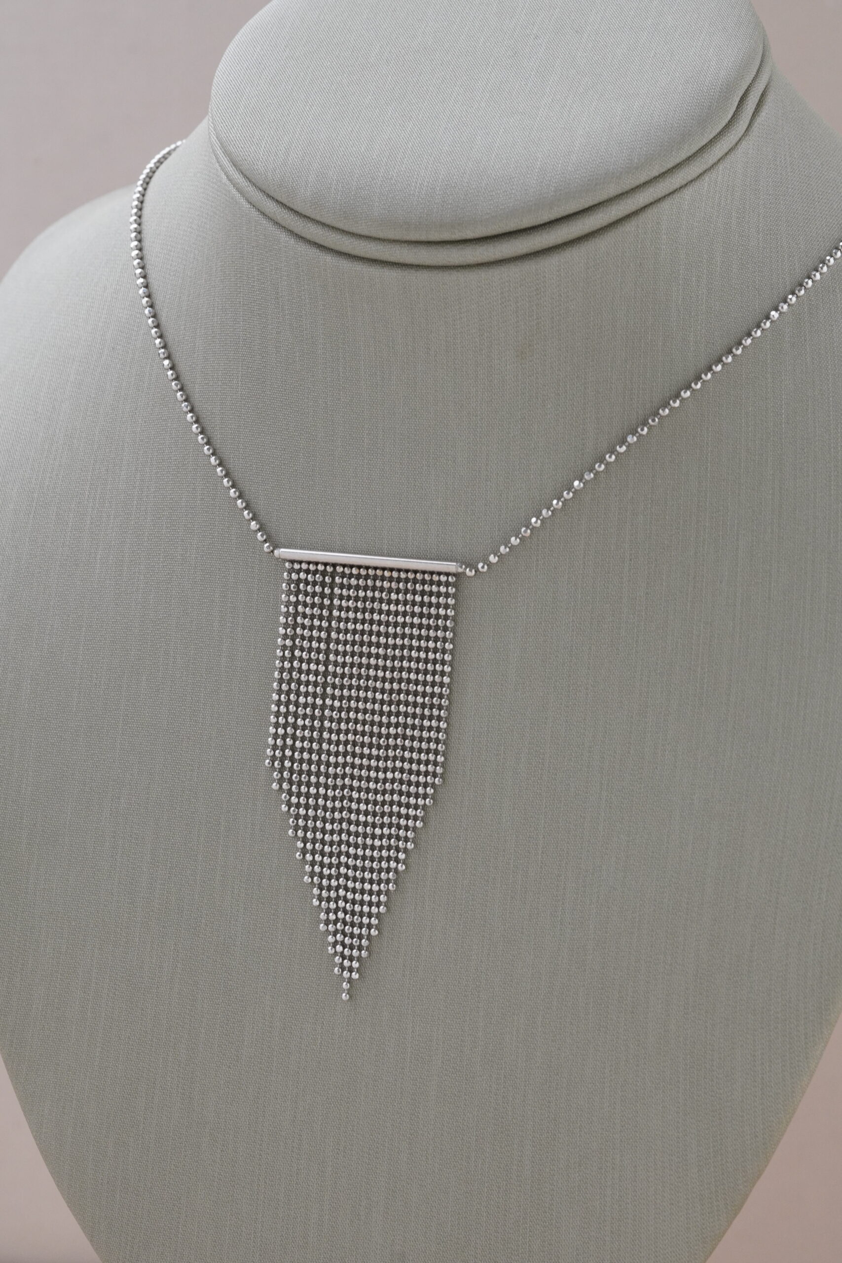 Collar cascada de oro blanco 18k - Imagen 2