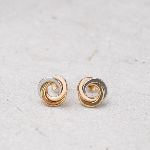 Aretes circulares 3 oros